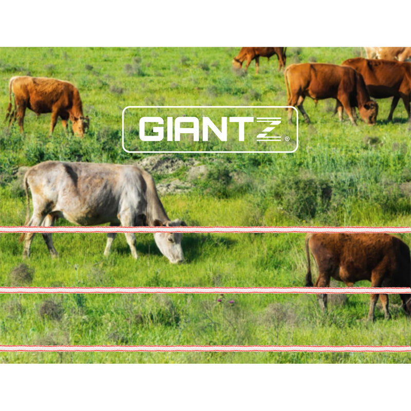 Giantz 1200M Electric Fence Wire Tape Poly Stainless Steel Temporary Fencing Kit - Sale Now