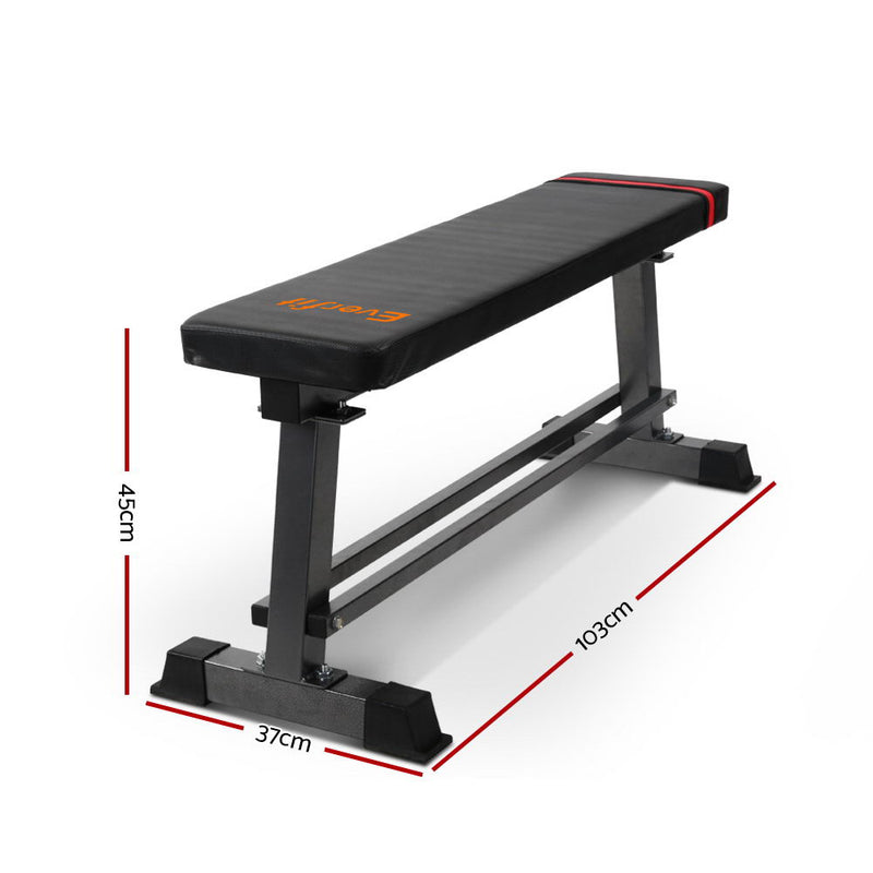 Everfit Weight Bench Flat Multi-Station Home Gym Squat Press Benches Fitness - Sale Now