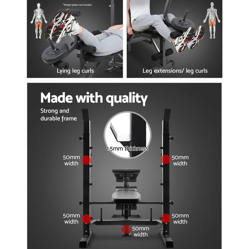 Everfit 9-In-1 Weight Bench Multi-Function Power Station Fitness Gym Equipment - Sale Now