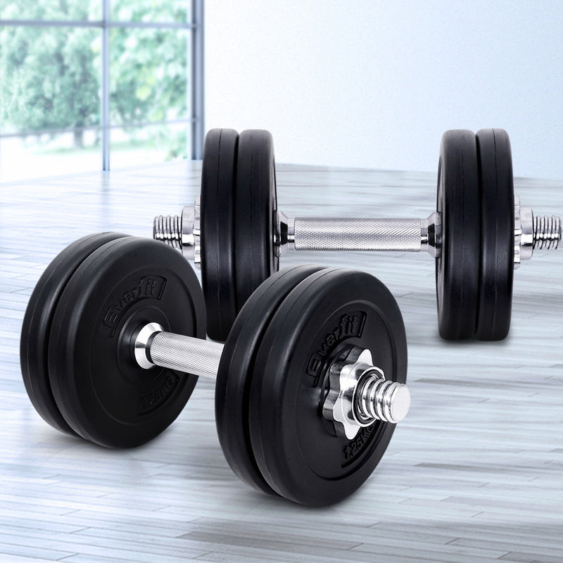 Everfit Fitness Gym Exercise Dumbbell Set 15kg - Sale Now