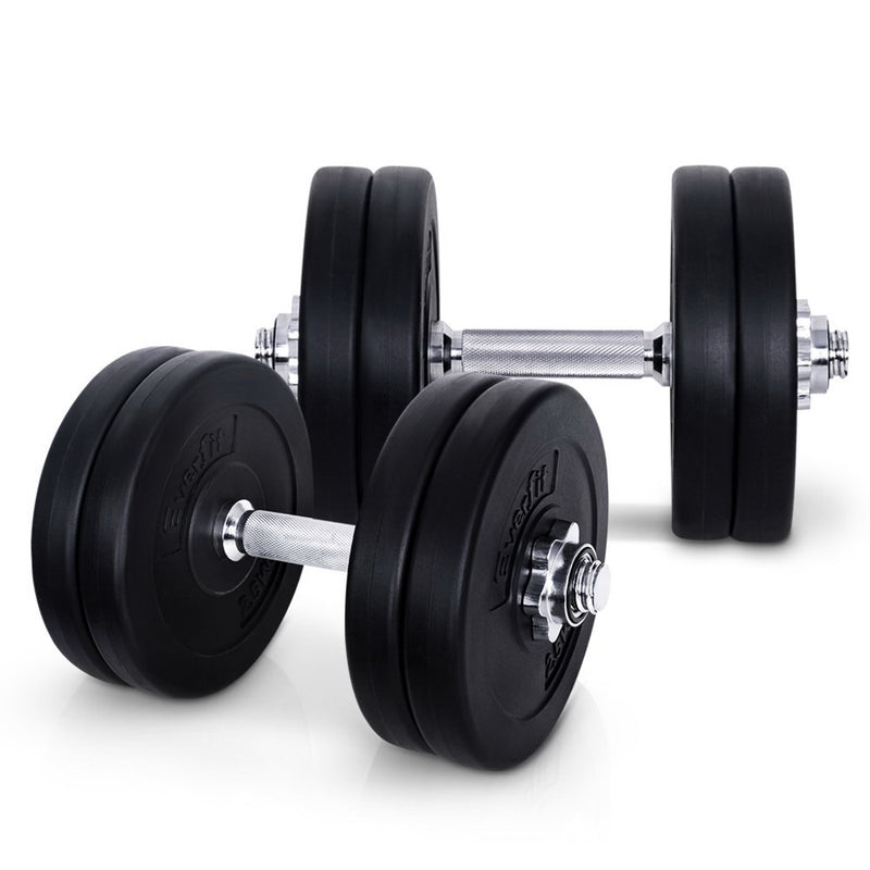 Everfit Fitness Gym Exercise Dumbbell Set 25kg - Sale Now