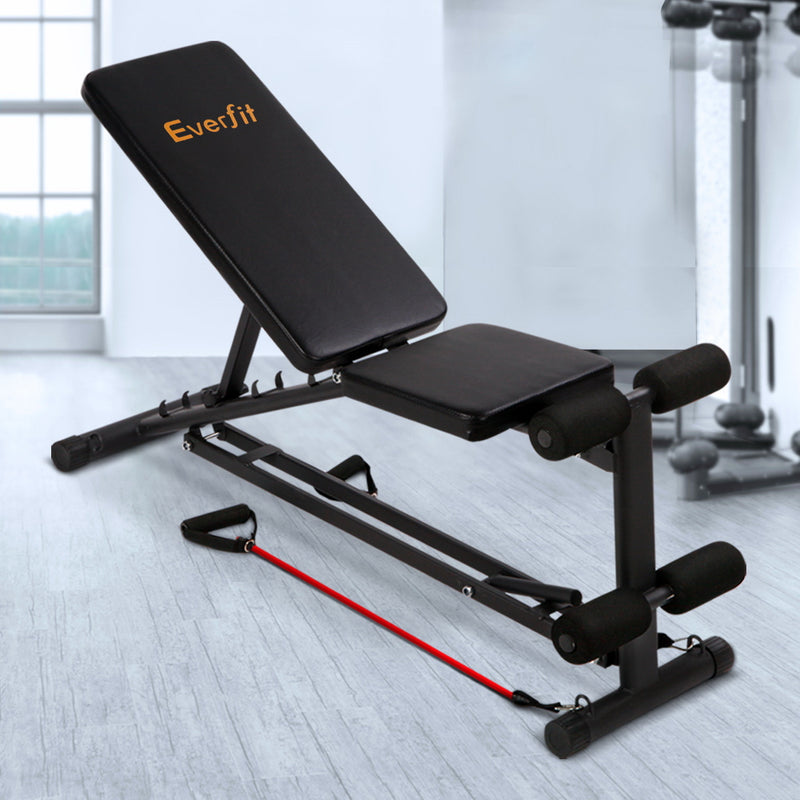 Everfit Adjustable FID Weight Bench Flat Incline Fitness Gym Equipment - Sale Now
