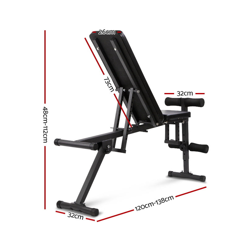 Everfit Adjustable FID Weight Bench Flat Incline Fitness Gym Equipment - Sale Now