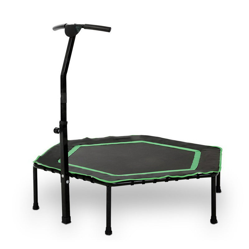 Everfit 48" Mini Trampoline Rebounder Handrail Fitness Exercise Jogger Cardio Workout - Sale Now