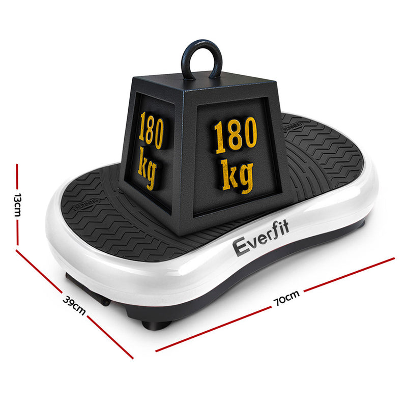 Everfit Vibration Machine Plate Platform Body Shaper Home Gym Fitness White - Sale Now