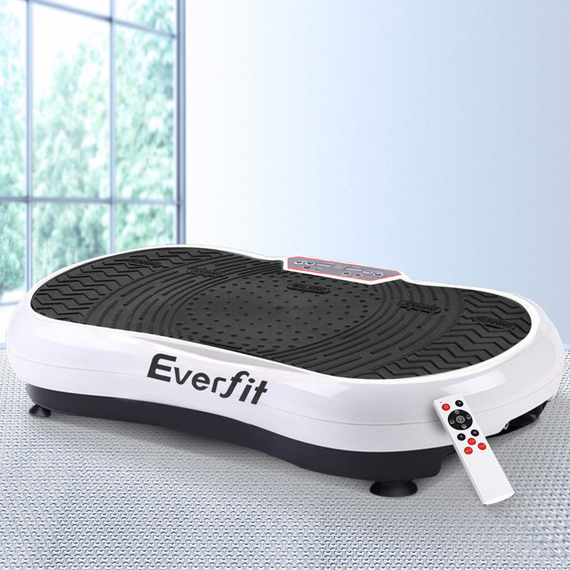 Everfit Vibration Machine Plate Platform Body Shaper Home Gym Fitness White - Sale Now