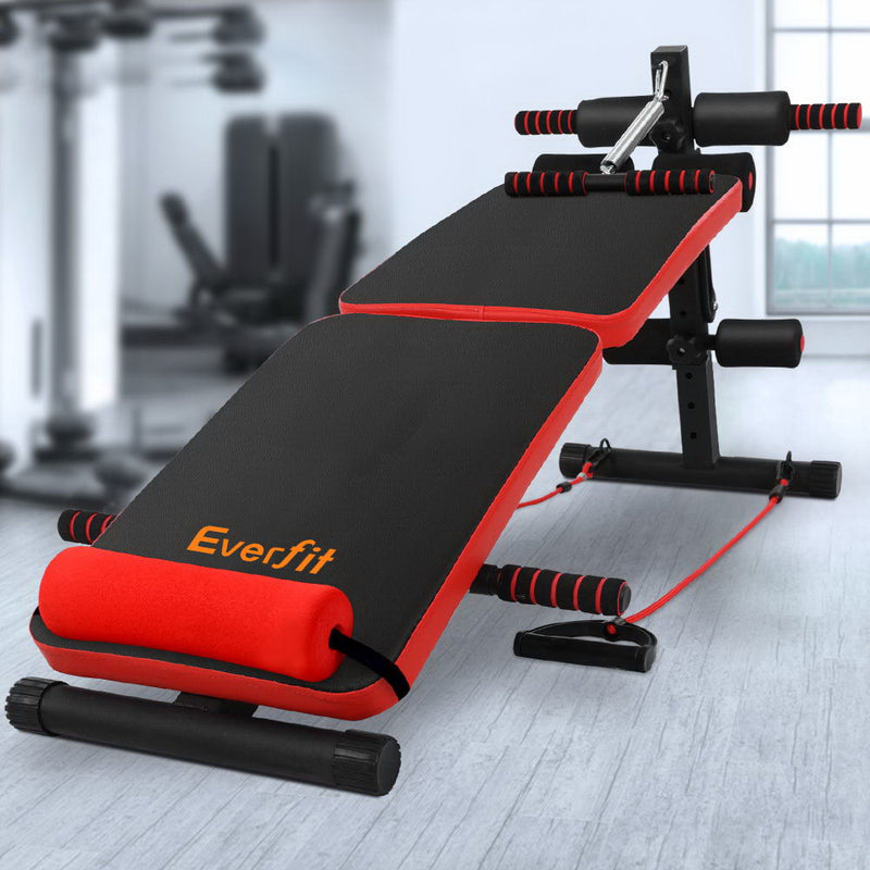 Everfit Adjustable Sit Up Bench Press Weight Gym Home Exercise Fitness Decline - Sale Now