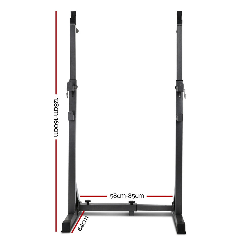 Everfit Squat Rack Pair Fitness Weight Lifting Gym Exercise Barbell Stand - Sale Now