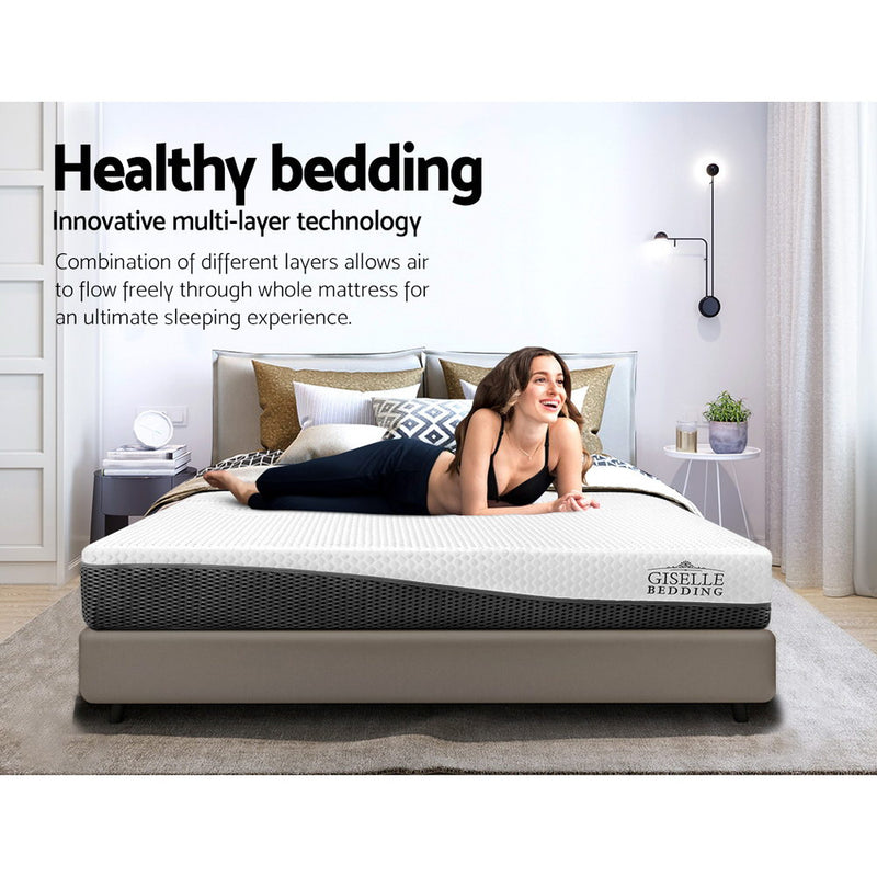 Giselle Bedding Queen Size Memory Foam Mattress Cool Gel without Spring - Sale Now