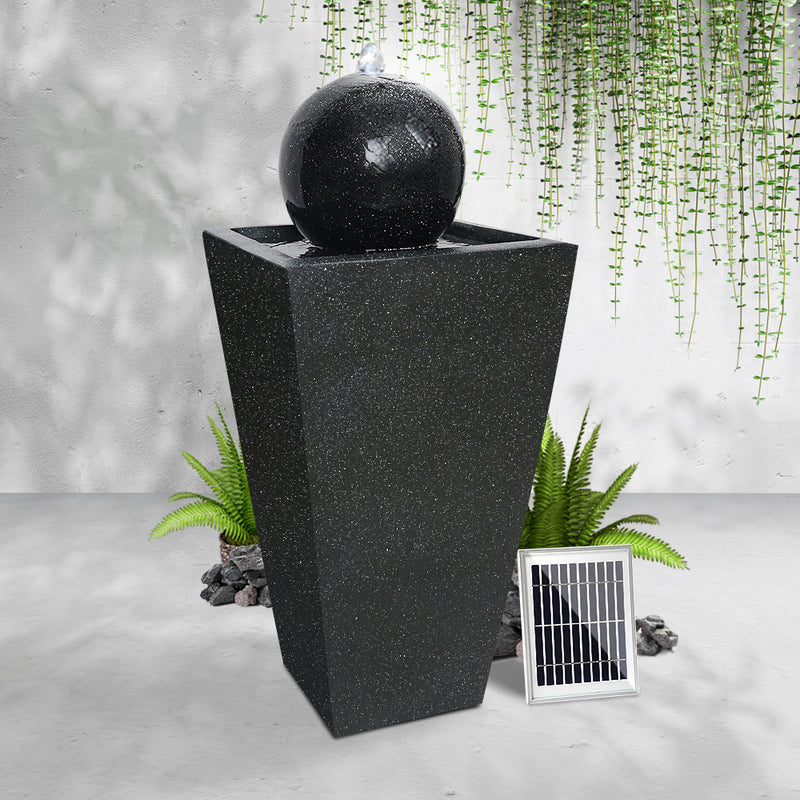Gardeon Solar Powered Water Fountain - Black - Sale Now
