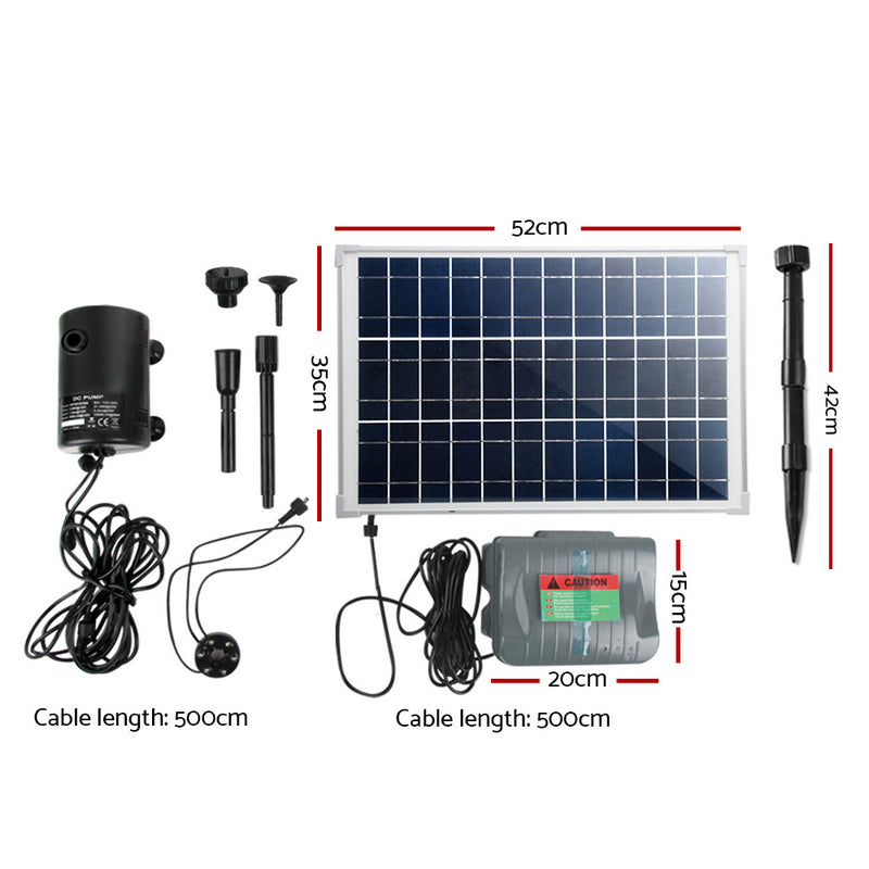 Gardeon 1600L/H Submersible Fountain Pump with Solar Panel - Sale Now