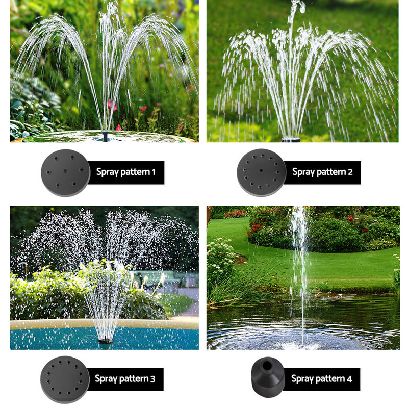 Gardeon 30W LED Lights Solar Fountain with Battery Outdoor Fountains Submersible Water Pump - Sale Now