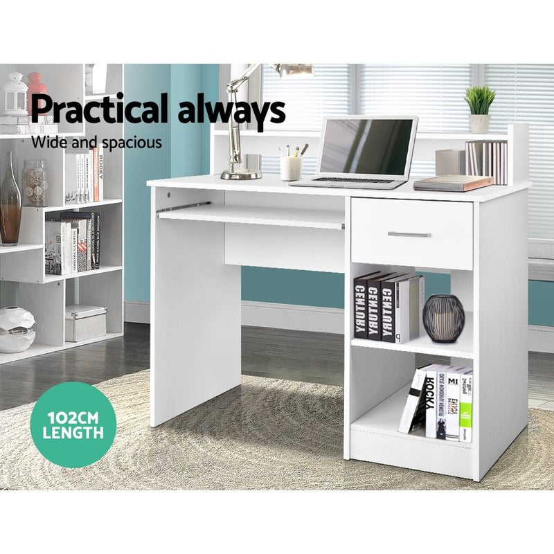 Artiss Office Computer Desk with Storage - White - Sale Now