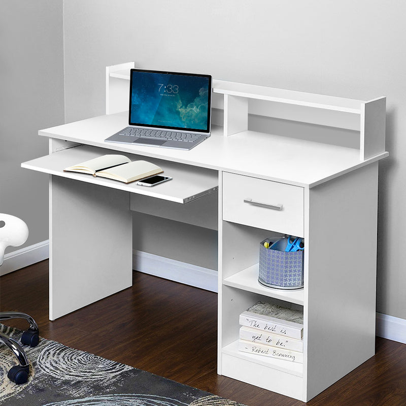 Artiss Office Computer Desk with Storage - White - Sale Now