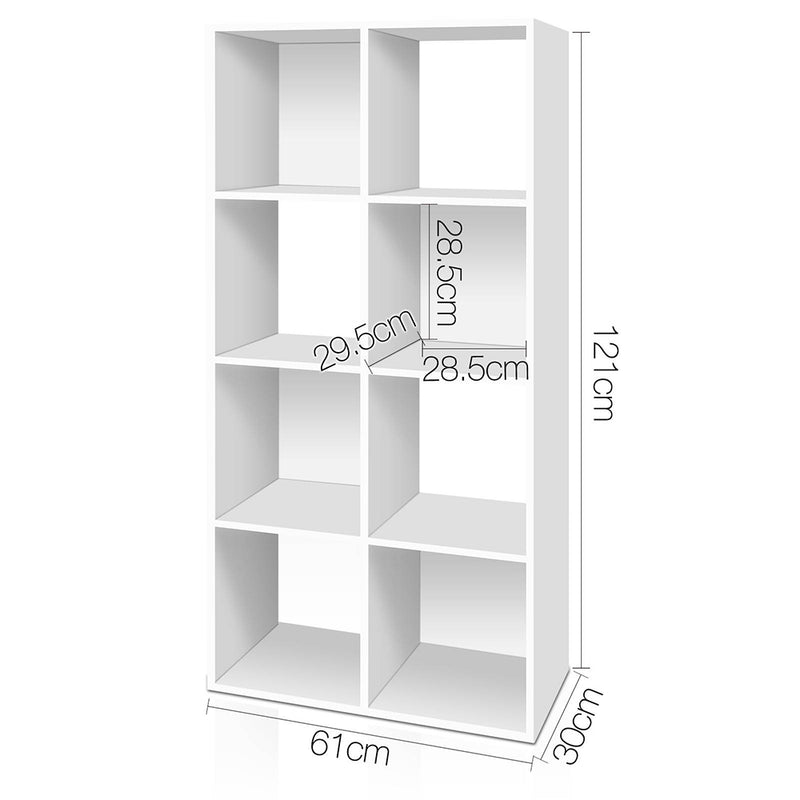 Artiss 8 Cube Display Storage Shelf - White - Sale Now