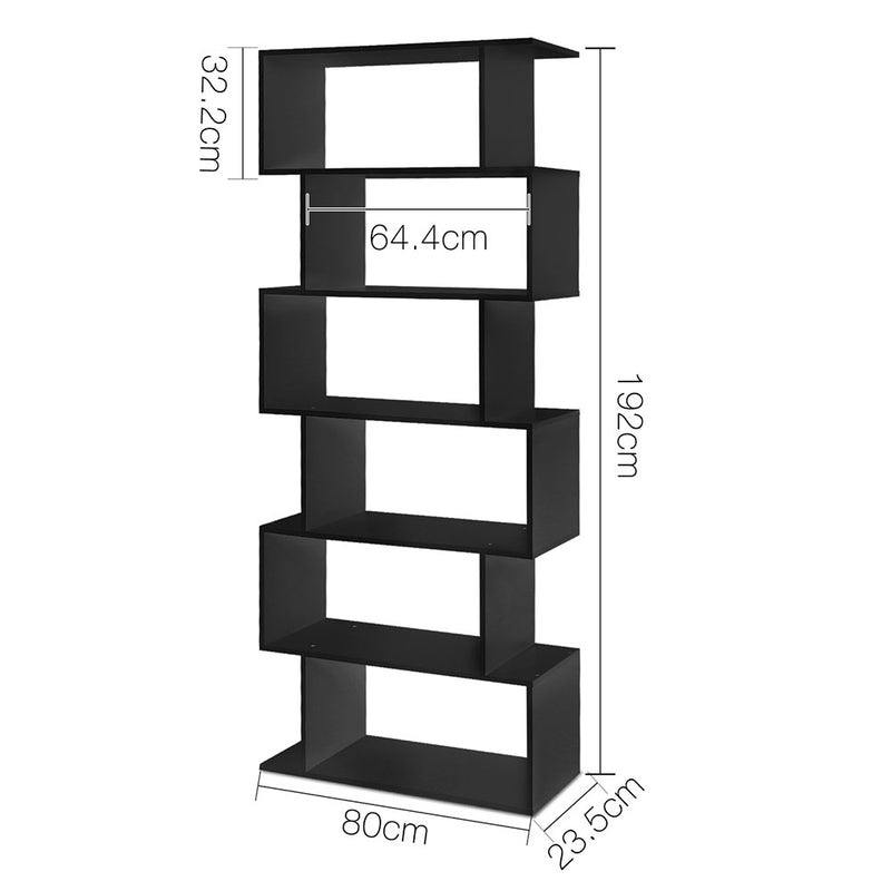 Artiss 6 Tier Display Shelf - Black - Sale Now