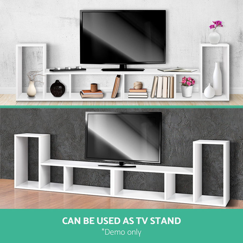 Artiss DIY L Shaped Display Shelf - White - Sale Now