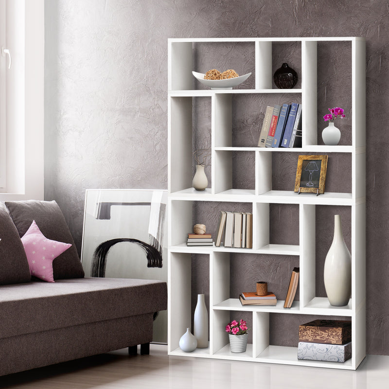 Artiss DIY L Shaped Display Shelf - White - Sale Now