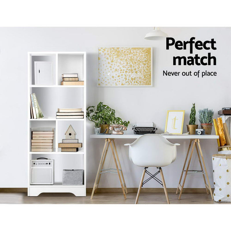 Artiss Display Shelf Bookcase Storage Cabinet Bookshelf Bookcase Home Office White - Sale Now
