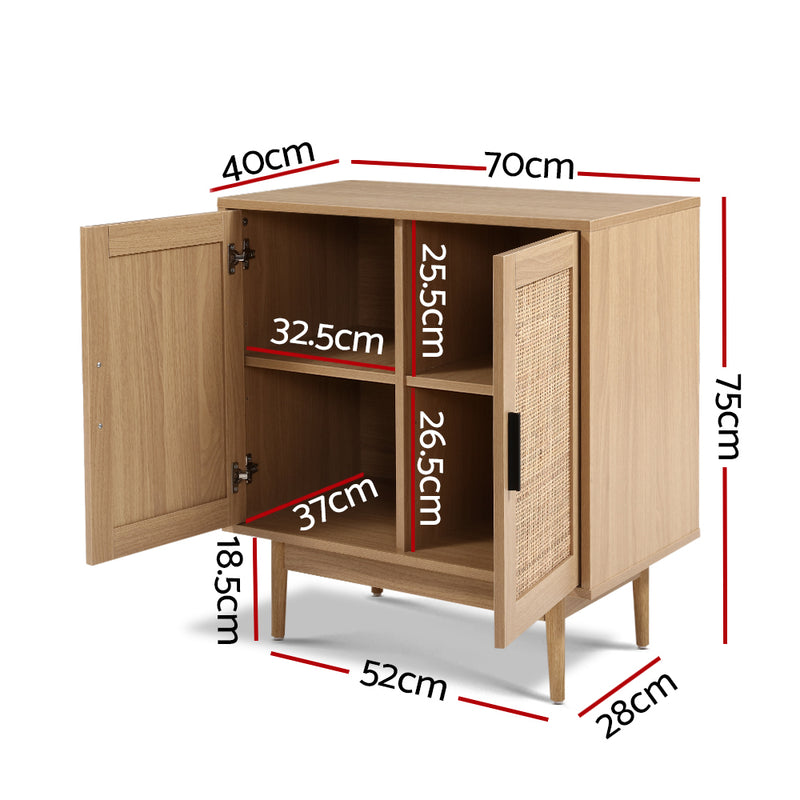 Artiss Rattan Buffet Sideboard Cabinet Storage Hallway Table Kitchen Cupboard - Sale Now