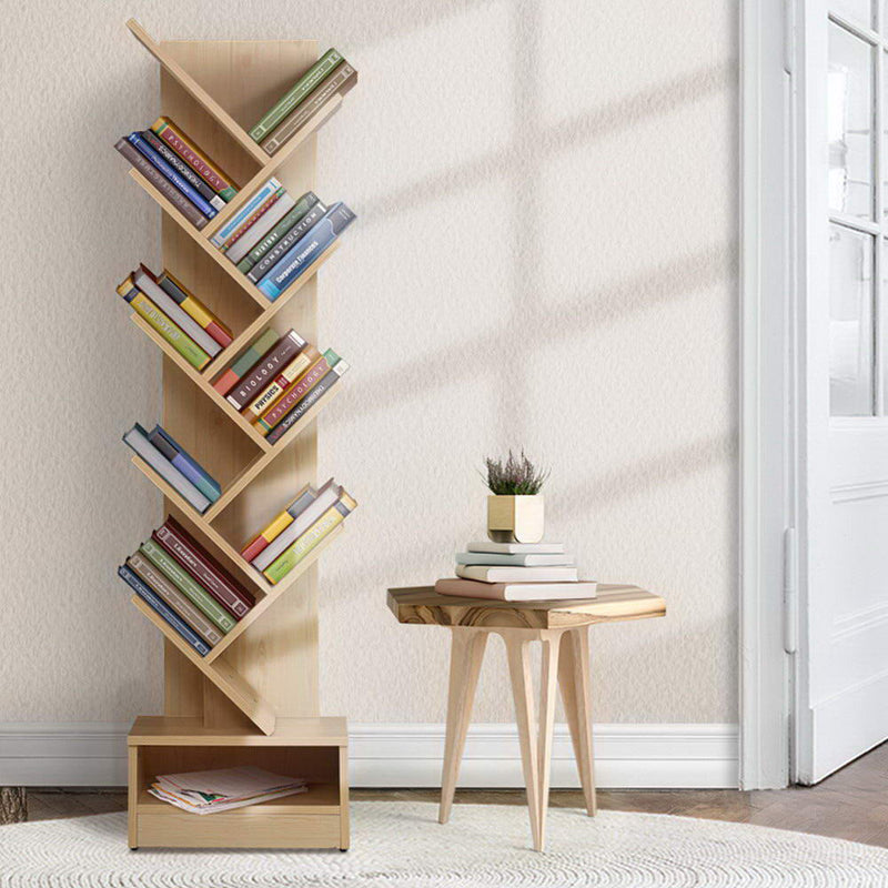 Artiss Display Shelf 9-Shelf Tree Bookshelf Book Storage Rack Bookcase Natural - Sale Now