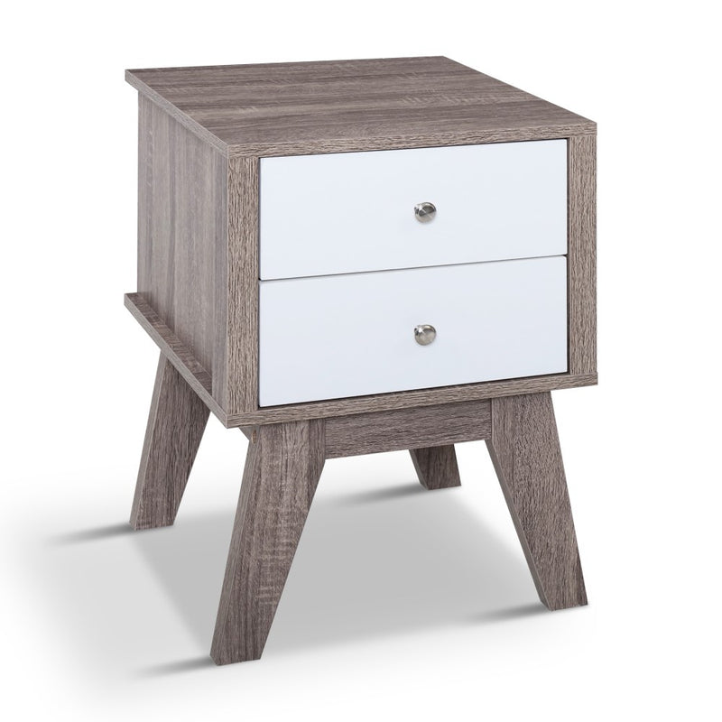 Artiss Bedside Tables Drawers Side Table Nightstand Storage Cabinet Wood - Sale Now