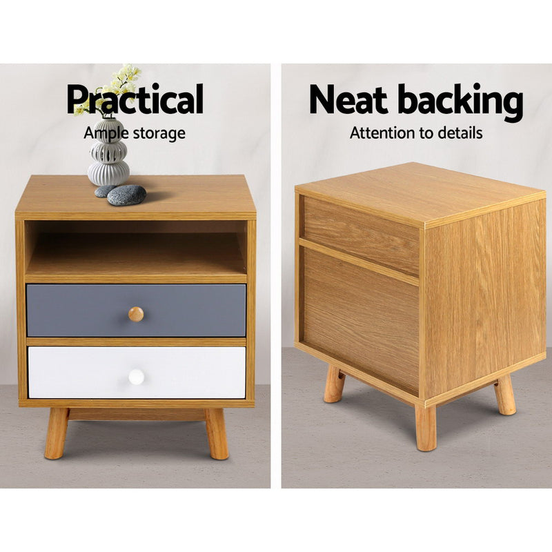 Artiss Wooden Bedside Table - Sale Now