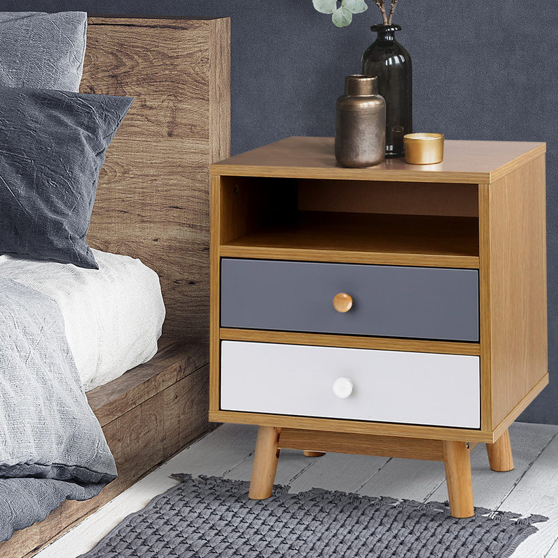 Artiss Wooden Bedside Table - Sale Now