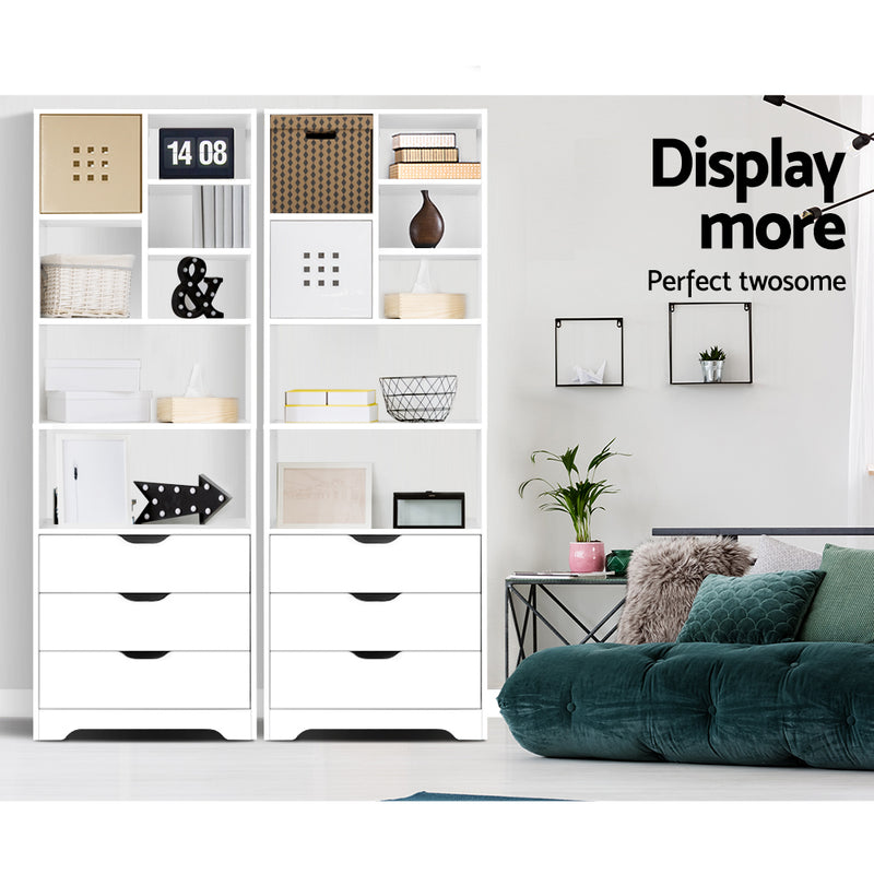 Artiss Display Drawer Shelf - White - Sale Now