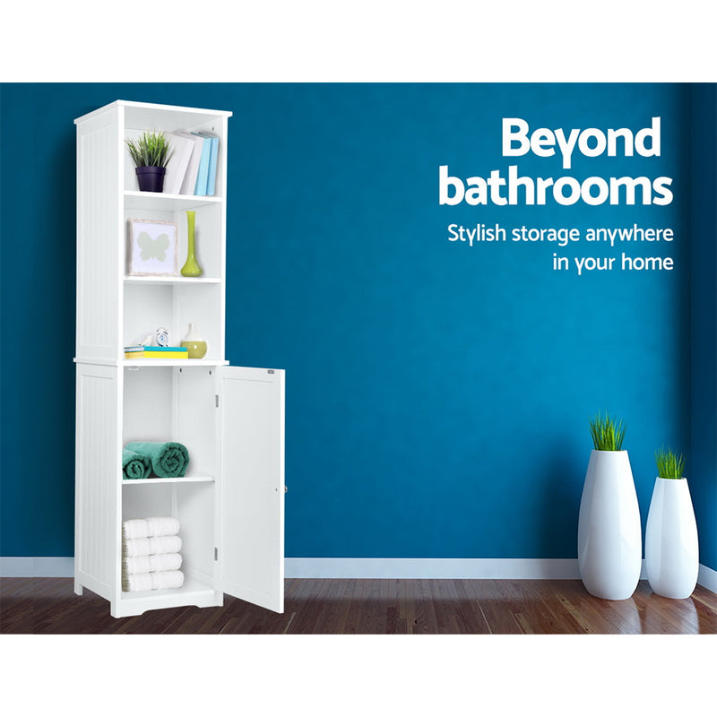 Artiss Bathroom Tallboy Furniture Toilet Storage Cabinet Laundry Cupboard Tall - Sale Now