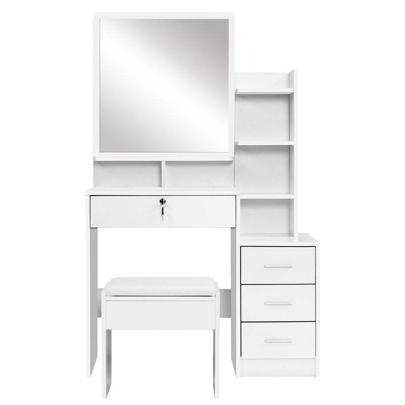 Artiss Dressing Table Mirror Stool Jewellery Cabinet Makeup Organizer Drawer - Sale Now