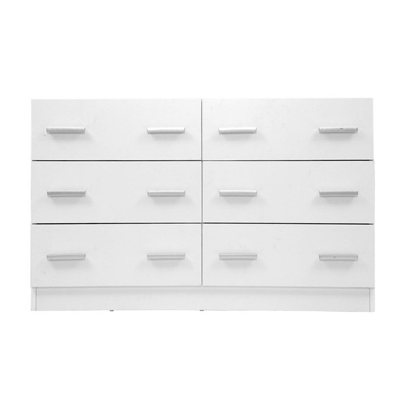 Artiss 6 Chest of Drawers Cabinet Dresser Tallboy Lowboy Storage Bedroom White - Sale Now