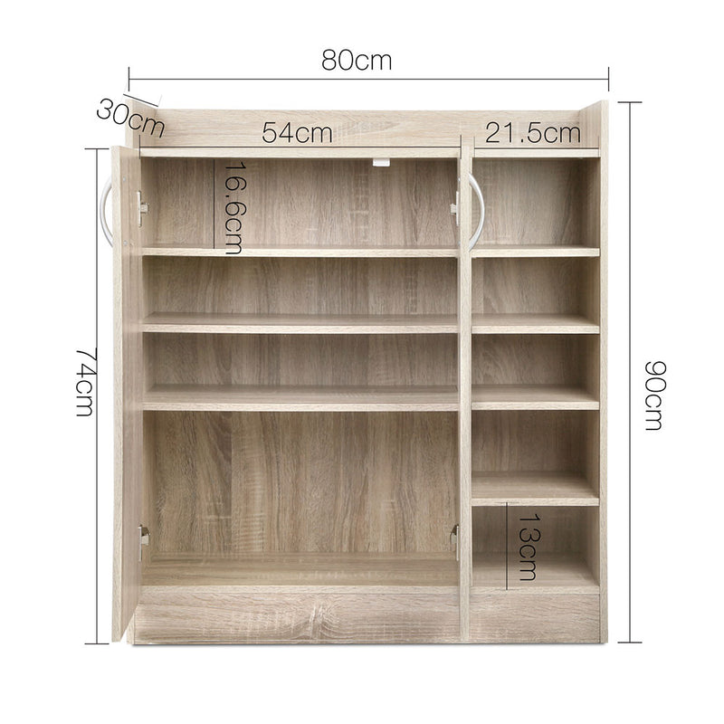 Artiss 2 Doors Shoe Cabinet Storage Cupboard - Wood - Sale Now