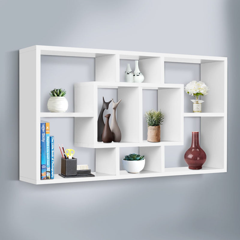Artiss Floating Wall Shelf DIY Mount Storage Bookshelf Display Rack White - Sale Now