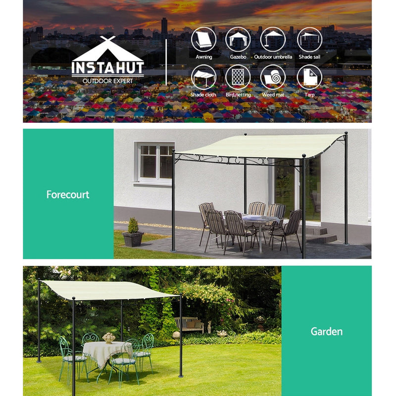 Instahut Gazebo 3x2.55m Party Marquee Outdoor Wedding Tent Iron Art Canopy - Sale Now