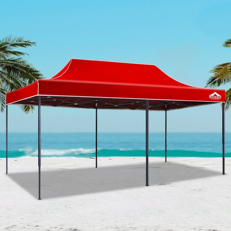 Instahut Gazebo Pop Up Marquee 3x6m Outdoor Tent Folding Wedding Gazebos Navy - Sale Now