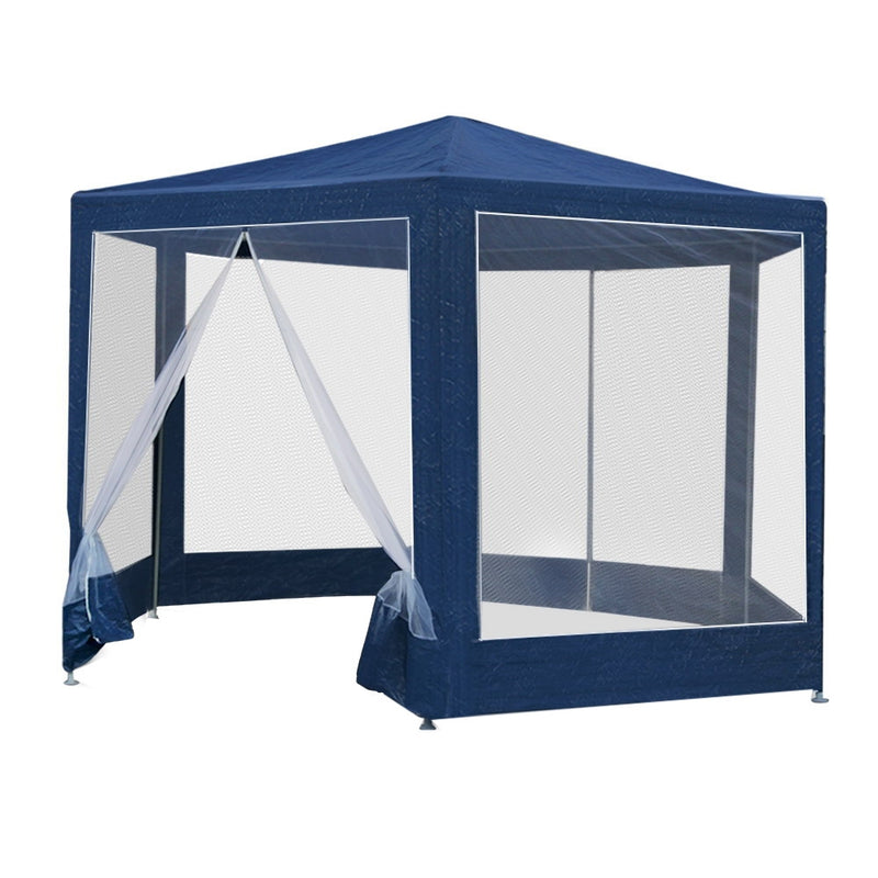 Instahut Gazebo Wedding Party Marquee Tent Canopy Outdoor Camping Gazebos Navy - Sale Now