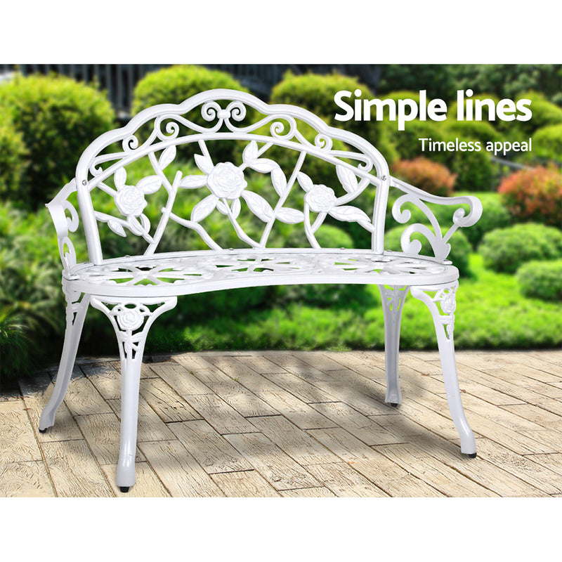 Gardeon Victorian Garden Bench – White - Sale Now