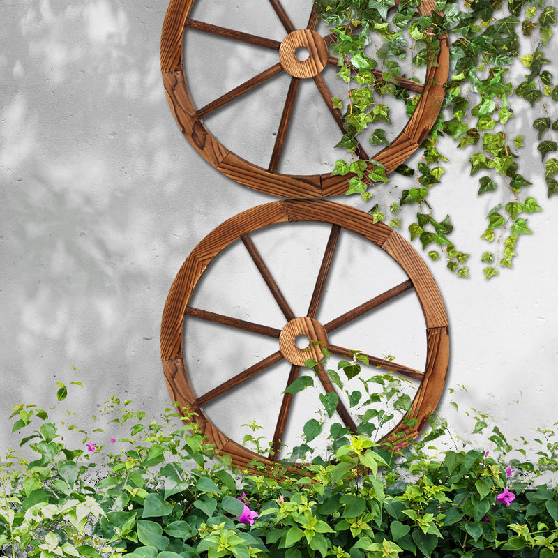 Gardeon Wooden Wagon Wheel X2 - Sale Now