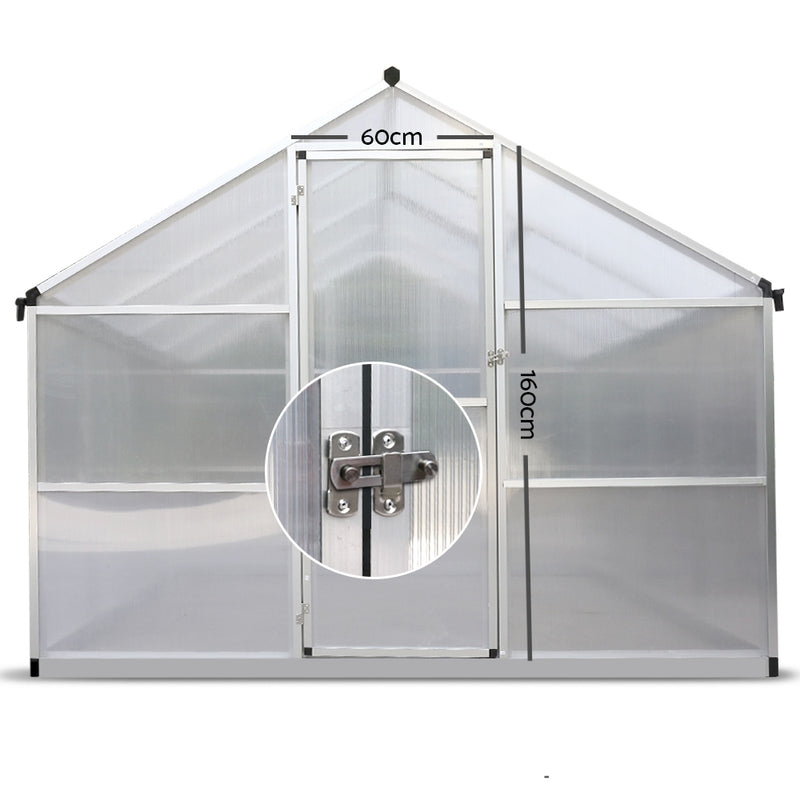 Greenfingers Greenhouse Aluminium Green House Garden Shed Greenhouses 3.62x2.5M - Sale Now