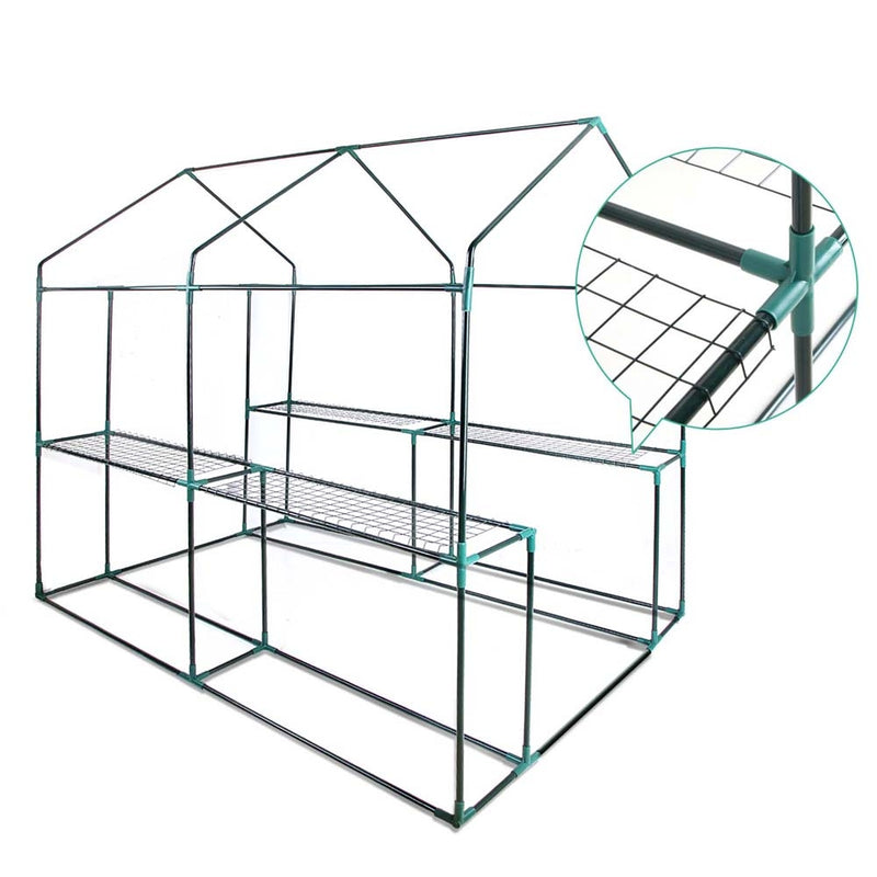 Greenfingers Greenhouse Garden Shed Green House 1.9X1.2M Storage Greenhouses Clear - Sale Now