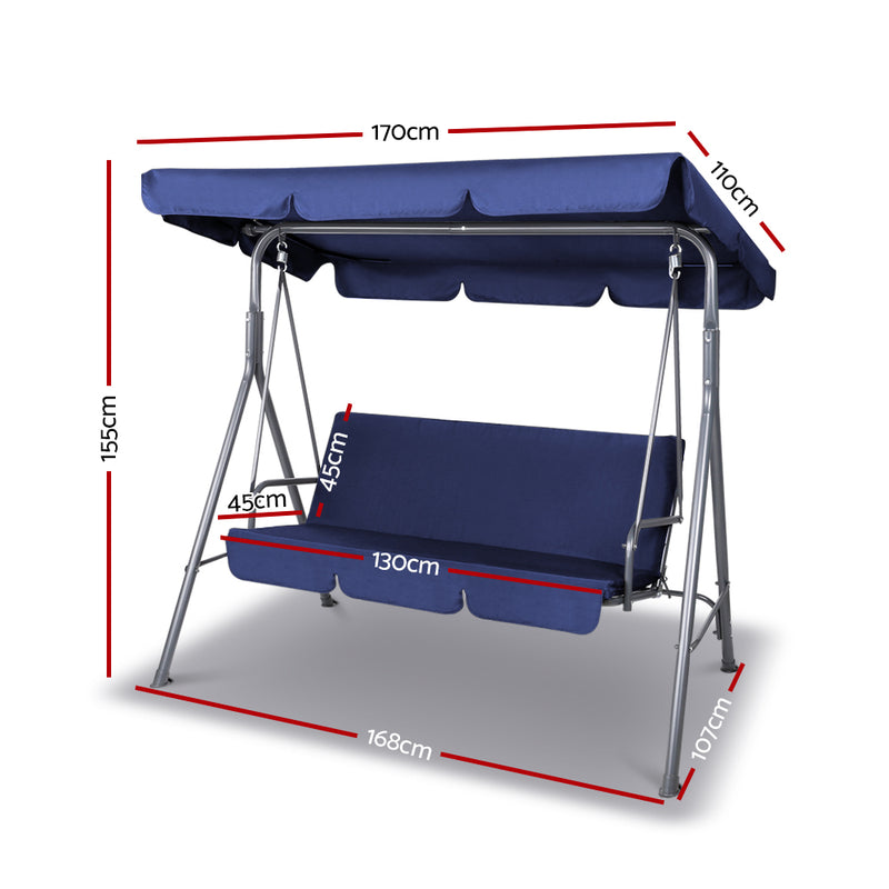 Gardeon Canopy Swing Chair - Navy - Sale Now