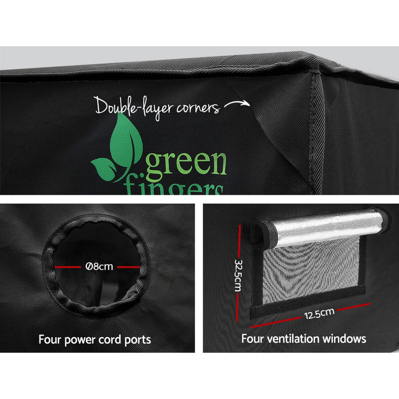 Greenfingers Hydroponics Indor Grow Tent Kits Reflective 1.2X1.2X2M 600D Oxford - Sale Now