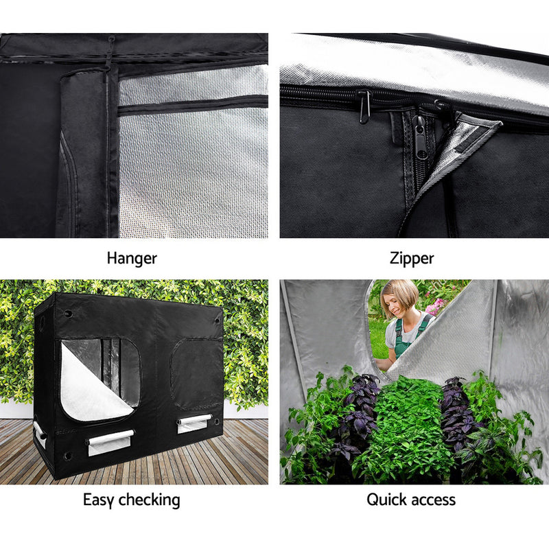 Greenfingers Hydroponics Grow Tent Kits Hydroponic Grow System 2.4m x 1.2m x 2m 600D Oxford - Sale Now