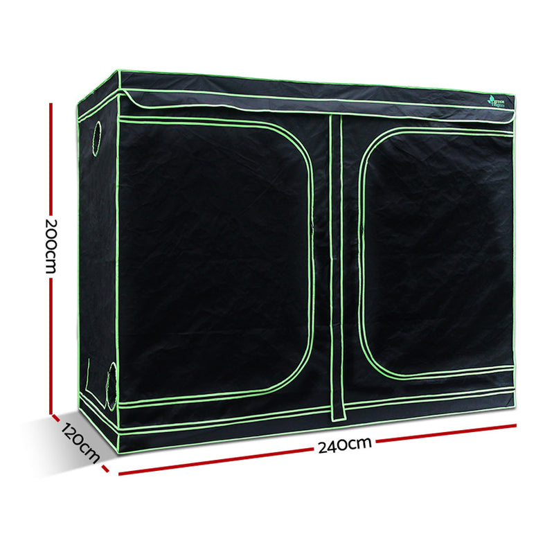 Greenfingers 1680D 2.4MX1.2MX2M Hydroponics Grow Tent Kits Hydroponic Grow System - Sale Now