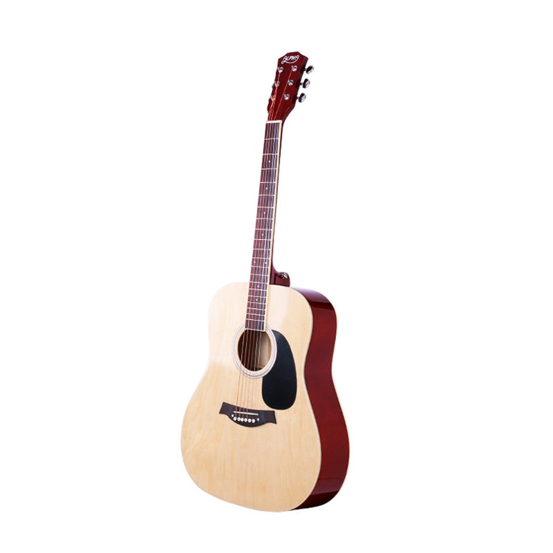 ALPHA 41 Inch Wooden Acoustic Guitar Natural Wood - Sale Now