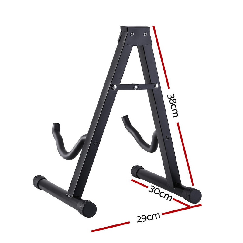 ALPHA Folding Acoustic Guitar Stand Bass Floor Rack Holder Accessories Pack - Sale Now