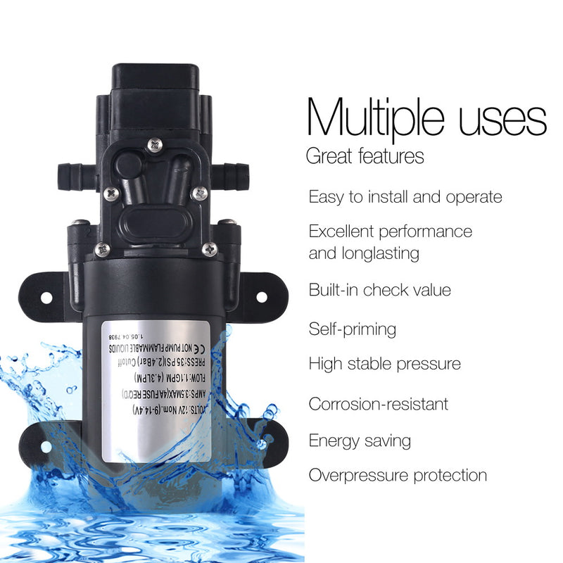 12V Portable Water Pressure Shower Pump - Sale Now