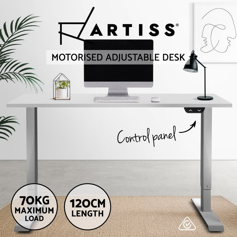 Artiss Standing Desk Motorised Height Adjustable Sit Stand Computer Table Office 120cm - Sale Now