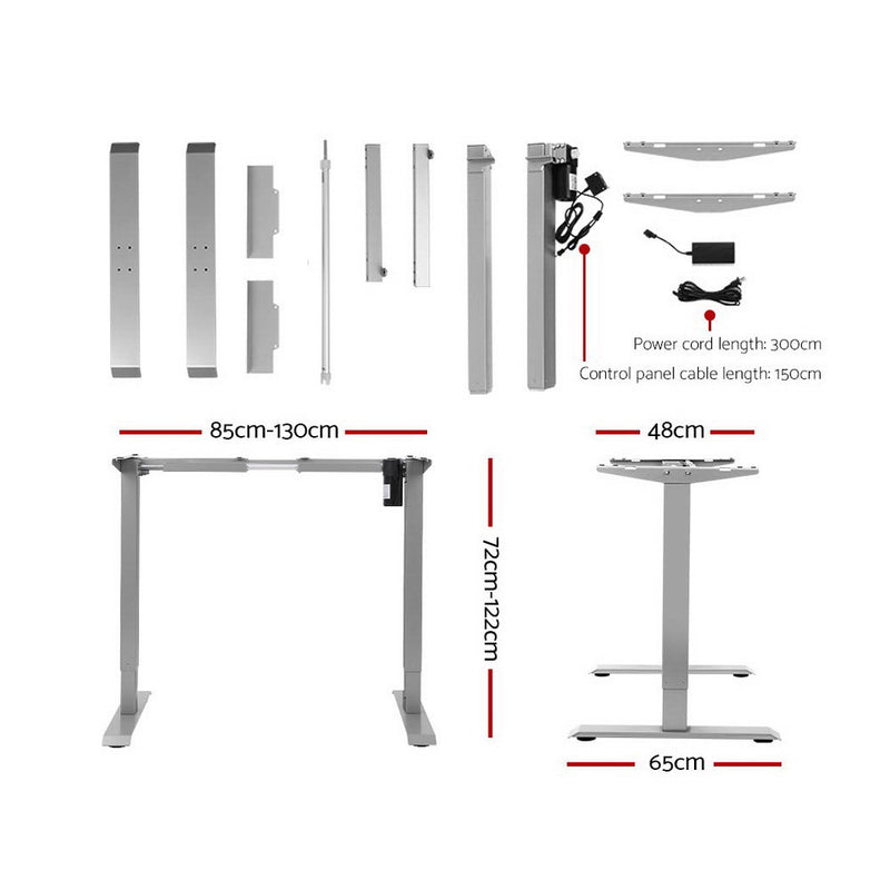 Artiss Standing Desk Sit Stand Table Height Adjustable Motorised Electric Frame Riser 120cm Desktop - Sale Now